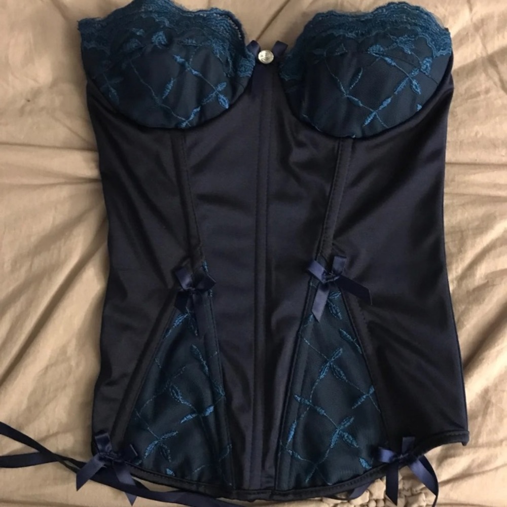 Lace Dark Blue Corset